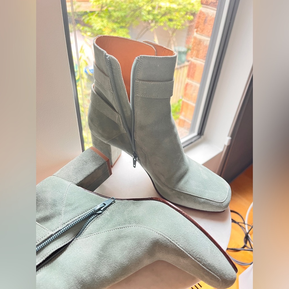 Sézane Brooklyn Boots Sea Green - Picture 7 of 12